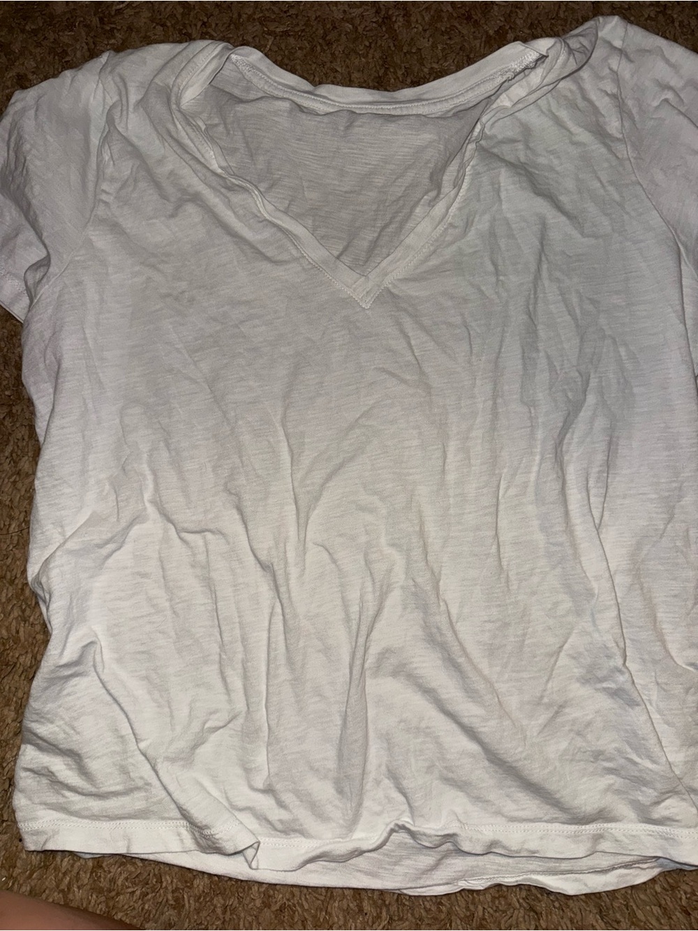Madewell White Short-Sleeve V-Neck Tee